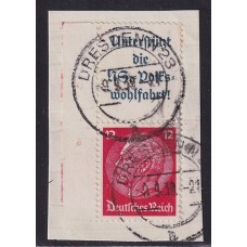 ALEMANIA 1934 ESTAMPILLAS SE-TENANT ZUSAMMENDRUCKE USADAS QUE SON MUCHO MAS RARAS EN FRAGMENTO